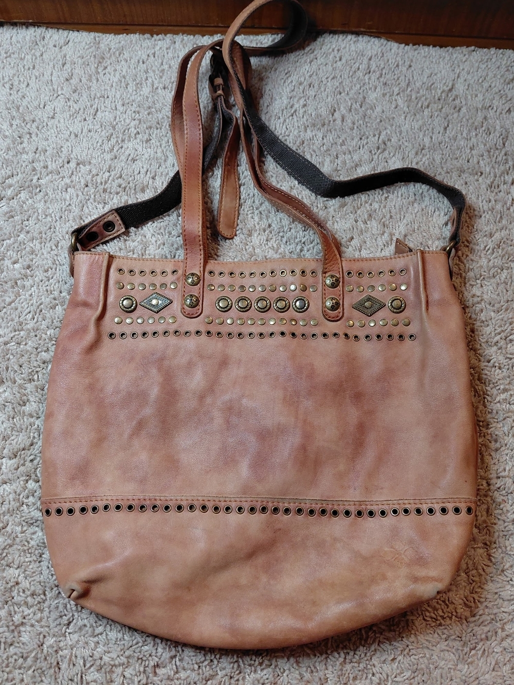 Patricia Nash Italian Leather Large Cross Body Bag